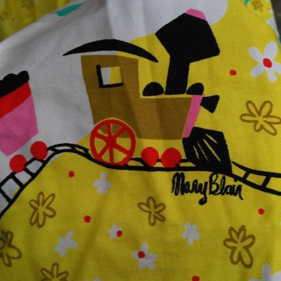 Pinup Girl Clothing Mary Blair Trains Jenny Skirt Small - Picture 3 of 6